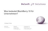 Was bedeutet BlackBerry 10 für Unternehmen?