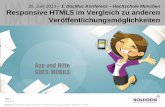 Responsive HTML5 im Vergleich  zu anderen Veröffentlichungsmöglichkeiten