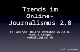 Trends Im Online Journalismus 2.0