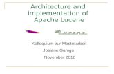 Architecture and implementation of Apache Lucene