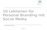 10 Lektionen für Personal Branding mit Social Media