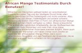 Reine afrikanische Mango Testimonials