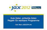 Vortrag Dirk Weil Gute zeilen, schlechte Zeilen auf der JAX 2012