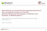 Betrachtung der Umweltentlastungspotenziale durch den verstärkten Einsatz von kleinen, batterieelektrischen Fahrzeugen im Rahmen des Projekts „E-Mobility Berlin“