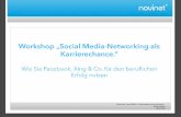 Social Media – Networking als Karrierechance: Wie Sie Facebook, Xing & Co. für den beruflichen Erfolg nutzen