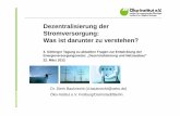 Dezentralisierung der Stromversorgung: Was ist darunter zu verstehen?