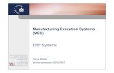 Präsentation - Manufacturing Execution Systems (MES)