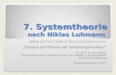 Luhmann - Systemtheorie