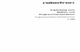 Ergänzung zum Bedien- und Programmierhandbuch Robotron K1003