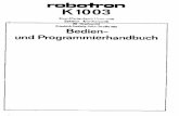 Bedien- und Programmierhandbuch Robotron K1003