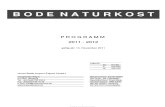 Bode Naturkost - Neue Preisliste 2011-2012