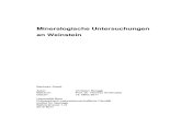 Mineralogische Untersuchungen an Weinstein