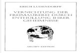 Ludendorff, Erich - Vernichtung Der Freimaurerei Durch Enthuellung Ihrer Geheimnisse (1931-2006, 124 S., Scan-Text, Fraktur)