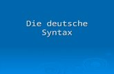 Die Deutsche Syntax