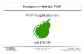 PHP-Applikationen mit PEAR