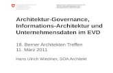 Architektur-Governance, Informations-Architektur und Unternehmensdaten im EVD (heute WBF)
