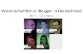 Wissenschaftliches Bloggen in Deutschland