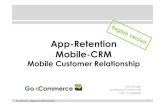 App retention - mobile crm - mobile customer retention - olaf grueger - go e commerce - english