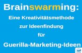 Brainswarming: Kreativitätsmethode zur Generierung von Guerilla-Marketing-Ideen