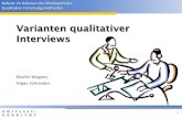 Gruppenübung - Varianten qualitativer Interviews