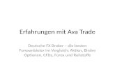Erfahrungen mit Ava Trade