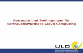 SecTXL '11 | Frankfurt - Eva Schlehahn: "Konzepte und Bedingungen für vertrauenswürdiges Cloud Computing"
