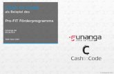 Cash to Code als Beispiel des Pro-FIT Förderprogramms - Funanga AG