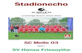 Stadionecho 19. Spieltag SC Melle 03 gegen SV Hansa Friesoythe Landesliga Weser-Ems 10 10 einzelseiten