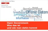 Open Government: Was das ist und wie man dahin kommt.