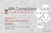 IBM Connections sinnvoll ergänzen. Webinar 3 der Webinarreihe von Beck et al. Services