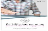 Angebot Zertifikatsprogramm WS 12/13