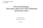 Psychoonkologie: Was kann davon für GIST-Patienten brauchbar sein?