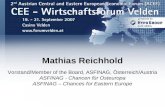 2007. Mathias Reichhold. ASFINAG - Chancen für Osteuropa. CEE-Wirtschaftsforum 2007. Forum Velden