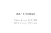 Solr Crashkurs - Interner Workshop