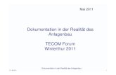 Dokumentation in der Realität des Anlagenbaus - Hansruedi Steinhauer