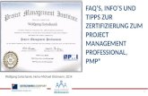 FAQ's, Tipps und info's zur Zertifizierung zum Project Management Professional-PMP