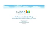 13.07.2012 PF Suchmaschinenmarketing, Der Weg zum Google Erfolg, Martin Zelewitz, AVISEO GmbH