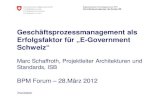 BPM für "E-Government Schweiz"