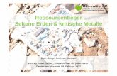 Ressourcenfieber - Seltene Erden & kritische Metalle