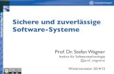 Vorlesungsfolien "STAMP/STPA" zur Vorlesung "Sichere und zuverlässige Softwaresysteme" an der Universität Stuttgart Wintersemester 2014/15