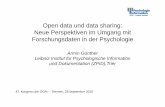 Günther, A. (2010, September). Open data und data sharing: Neue Perspektiven im Umgang mit Forschungdaten in der Psychologie (PDF) 47. Kongress der Deutschen Gesellschaft für Psychologie,