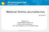 Folien Webinar Online Journalismus Session 3