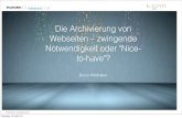 Web Archivierung - Gr¼nde