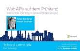 Web APIs auf dem Pr¼fstand - Volle Kontrolle oder fertig mit den Azure Mobile Services? (Microsoft Technical Summit 2014)