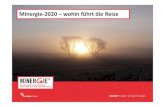 Minergie Strategie 2020 - wohin führt die Reise?