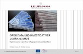 Open Data und investigativer Journalismus - Ergebnisse einer explorativen Befragung im deutsprachigen Raum