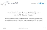 German webinar: Verwaltung & Automatisierung von MariaDB Galera Cluster