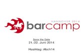 Barcamp Hannover 2014 @ Webmontag 13.1.2014