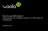 Waola - how to use qr codes