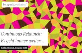 Continuous Relaunch - Impulsvortrag auf der relaunch Konferenz 2014